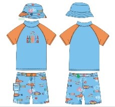 NUBSS04-QE Купальный комплект(голубой) 86-122(86/92/98/104/110/116/122)