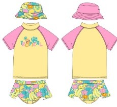 NUGSS02-OK Купальный комплект(розовый) 86-122(86/92/98/104/110/116/122)