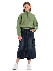 Юбка джинсовая, цвет: синий, артикул: MJGCS11-Z2