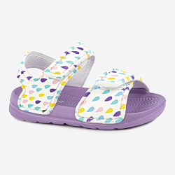 Сандалии, цвет: белый-фиолетовый, артикул: 82220-2