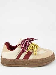 Кроссовки, цвет: бежевый-красный, артикул: 721211-1