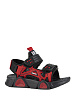 Сандалии, цвет: черный-красный, артикул: 82198-10