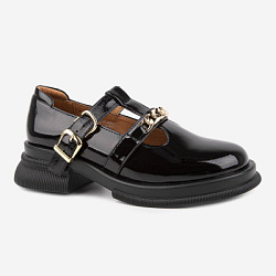 Туфли, цвет: черный-золотой, артикул: 24894п-2