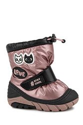 Сапоги, цвет: черный-розовый, артикул: 1533к-4