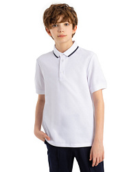 Футболка-поло, цвет: белый, артикул: MJBCT02-00