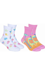 Носки, цвет: белый-розовый, артикул: AKGAS04-XS