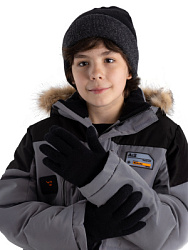 Перчатки шерстяные сенсорные, цвет: черный, артикул: KWBAG03-99