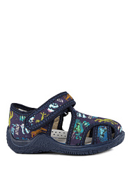 Тапочки, цвет: т.синий, артикул: 01016