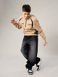 Брюки джинсовые, цвет: черный, артикул: OJBCP18-99