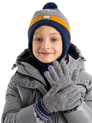 Перчатки шерстяные, цвет: серый, артикул: KWBAG02-91