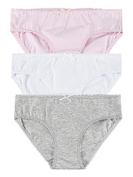 Набор трусов, цвет: белый/розовый/серый, артикул: NUGLP01-WQ