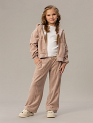 Брюки велюровые, цвет: бежевый, артикул: OKGCP11-T1