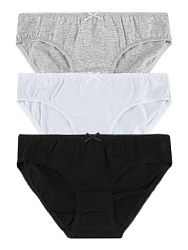 Набор трусов, цвет: белый/черный/серый, артикул: NUGLP02-WB
