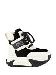 Ботинки, цвет: белый-черный, артикул: 1815д-1