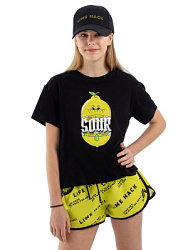 Футболка, цвет: черный, артикул: LJGCT08-99