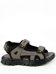 Сандалии, цвет: серый-черный, артикул: 34582п-2