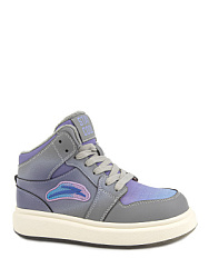 Ботинки, цвет: серый-сиреневый, артикул: 53592уп-1