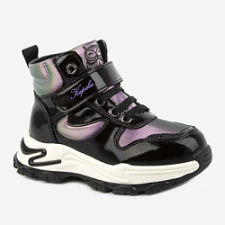 Ботинки, цвет: черный-сиреневый, артикул: 52481ук-1