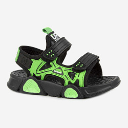 Сандалии, цвет: черный-зеленый, артикул: 82198-3