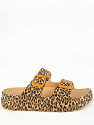 Шлепанцы, цвет: бежевый-черный, артикул: 83231-1