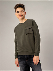 Свитшот, цвет: зеленый, артикул: OJBCJ07-Y4