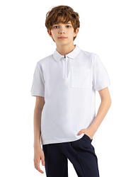 Футболка-поло, цвет: белый, артикул: MJBCT01-00