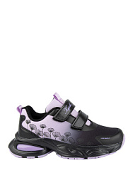 Кроссовки, цвет: черный-сиреневый, артикул: 731146с-2