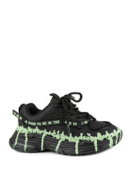 Кроссовки, цвет: черный-зеленый, артикул: 731030-2