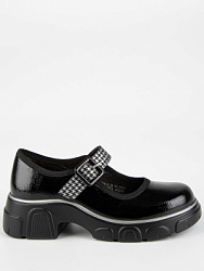 Туфли, цвет: черный-серебро, артикул: 231175п-3