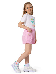 Шорты льняные, цвет: розовый, артикул: NKGCH01-80