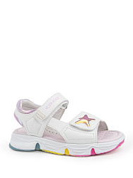 Сандалии, цвет: белый-розовый, артикул: 33790п-2