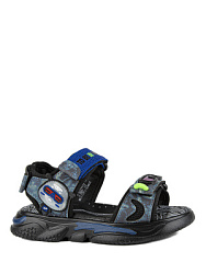 Сандалии, цвет: черный-голубой, артикул: 32887п-1