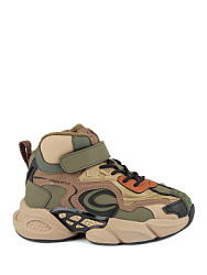 Кроссовки, цвет: бежевый-зелёный, артикул: 731069у-2