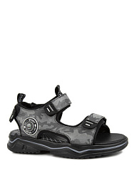 Сандалии, цвет: черный-серый, артикул: 33783п-1