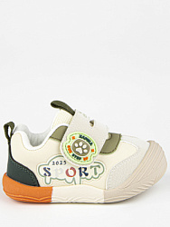 Полуботинки, цвет: бежевый-зелёный, артикул: 10249-2