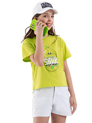 Футболка, цвет: лайм, артикул: LJGCT08-61