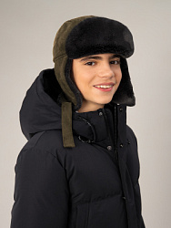 Ушанка, цвет: хаки, артикул: BHAT-3013-Y3