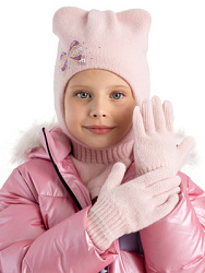 Перчатки шерстяные, цвет: св.розовый, артикул: KWGAG03-X0