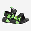Сандалии, цвет: черный-зеленый, артикул: 82198-3